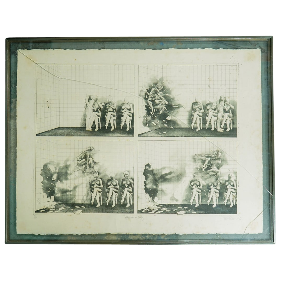 Terry Wilson (British, B. 1948) "Afternoon Tea Party" Lithograph (1 of 9)