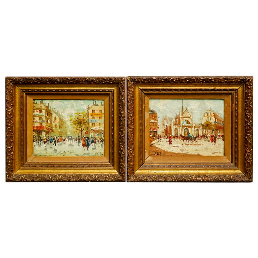 (2 Pc) Antonio DeVity (Italian, 1901-1993) Oils On Canvas (1 of 14)