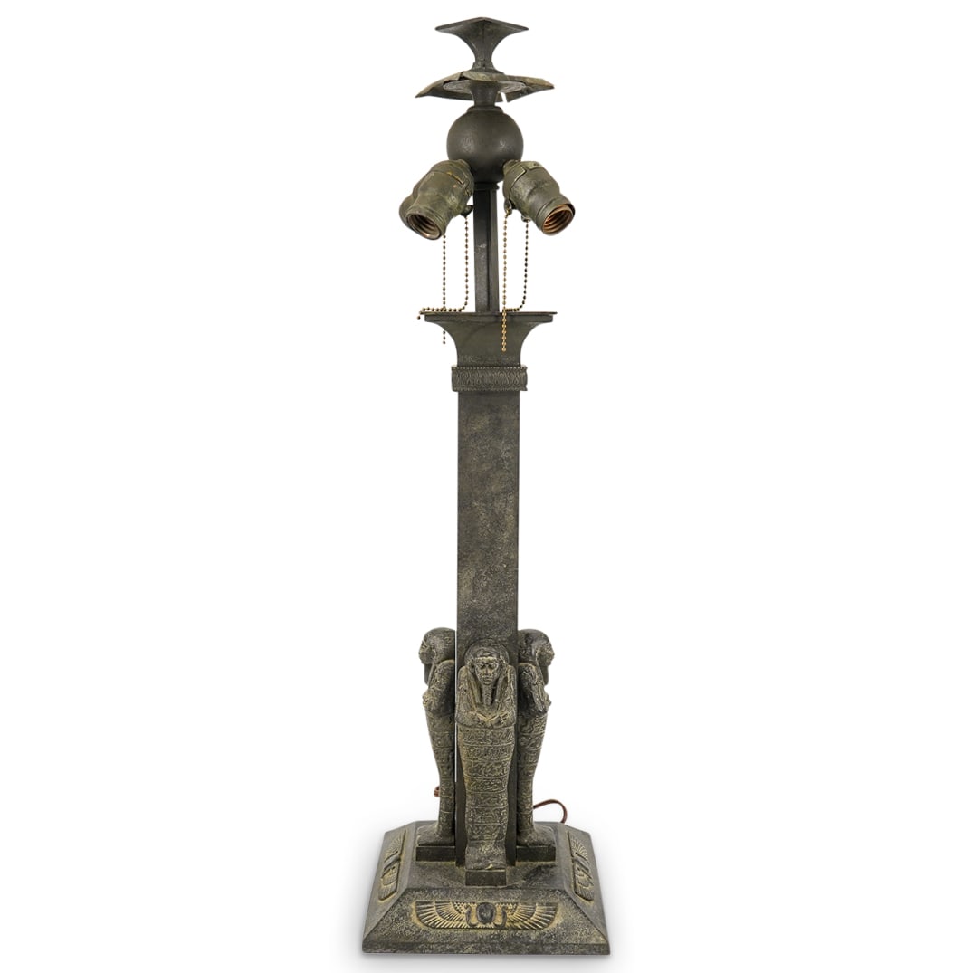 Bronze Egyptian Revival Lamp (1 of 16)