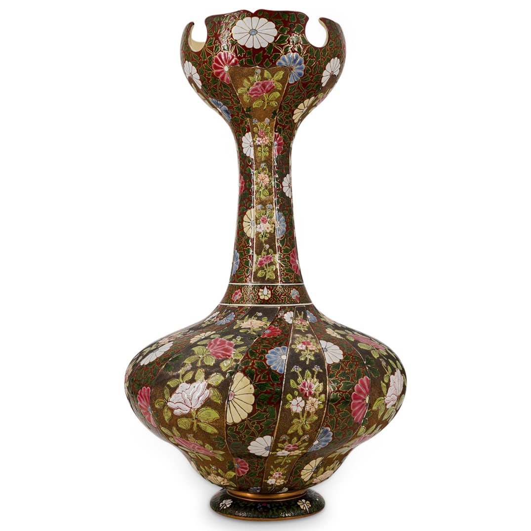 Antique Fischer Hungarian Porcelain Monumental Large Vase (1 of 6)