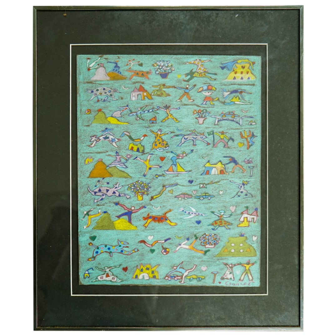 Paulo Gomes Garcez (Brazilian, 1945-1989) Mixed Media On Paper (1 of 8)