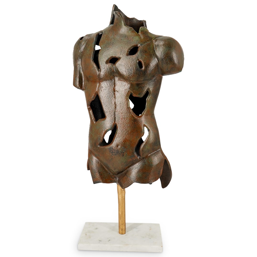 Male Torso Sculpture On Marble (1 of 15)