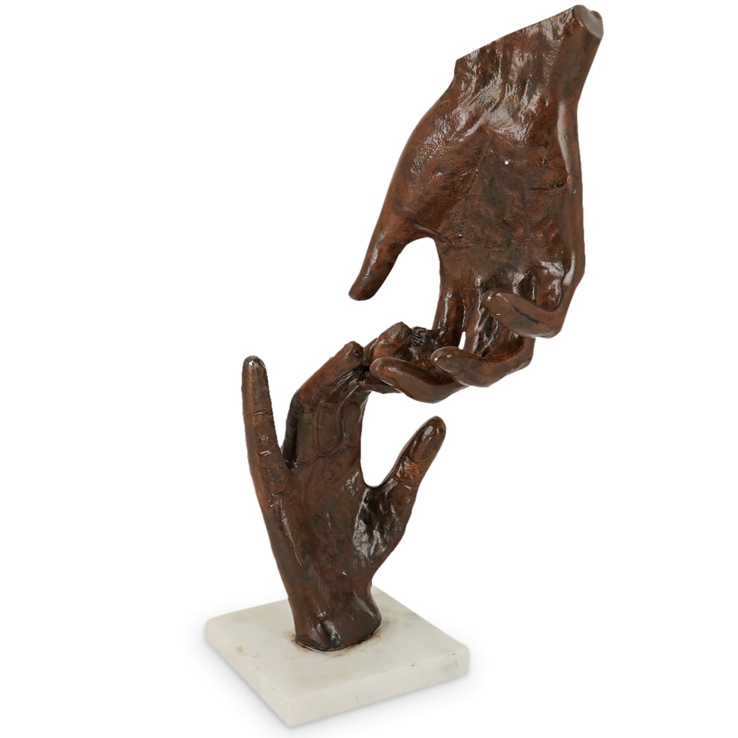 Painted Metal Hand Sculpture (1 of 10)