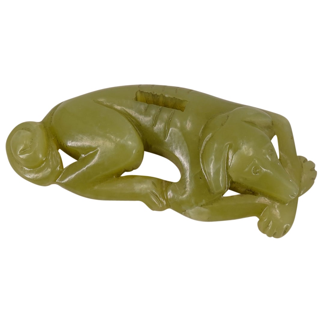 Antique Chinese Carved Jade Dog (1 of 5)