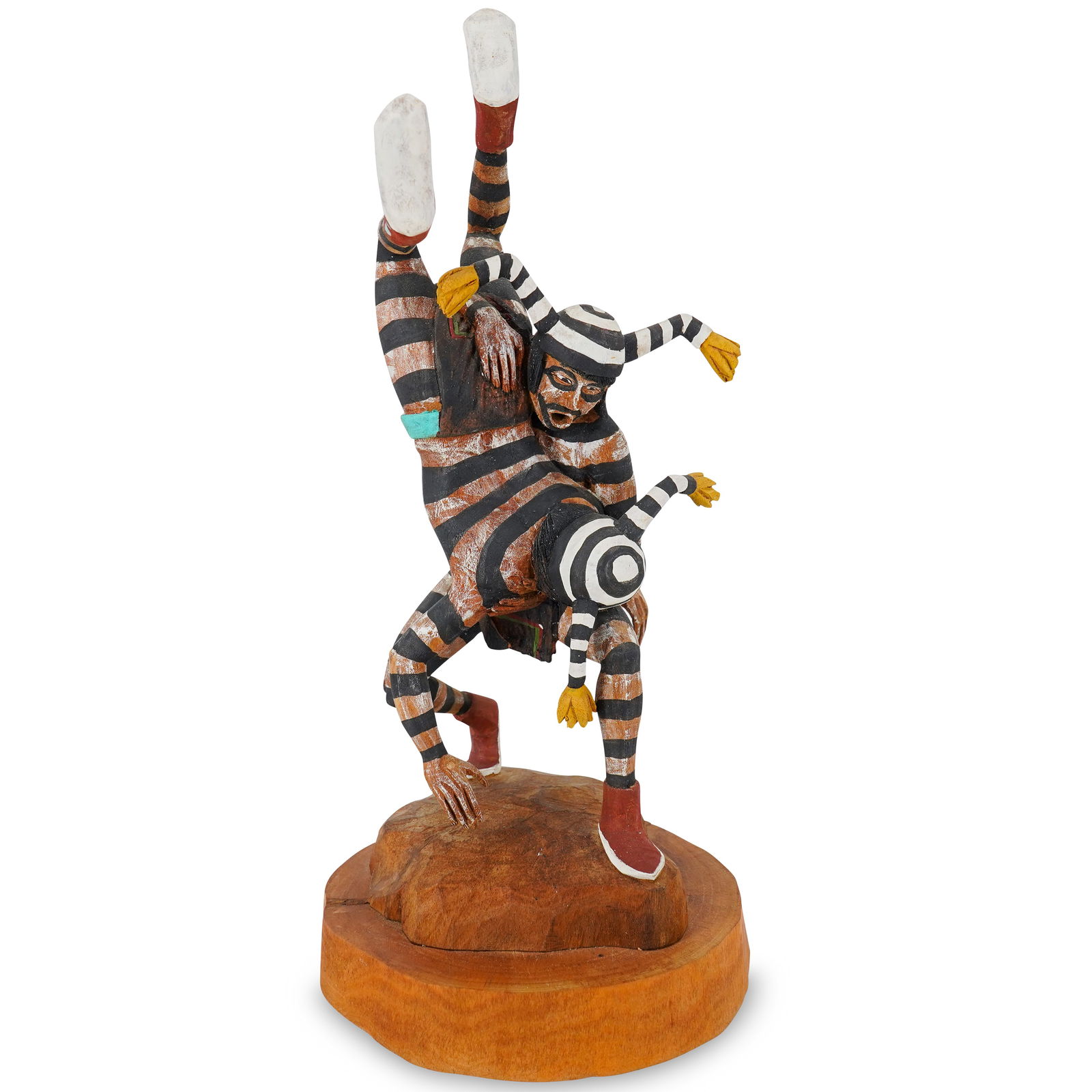 Raymond Chee (Hopi/Navajo, B. 1961) "Double Koshare" Kachina Statue (1 of 10)