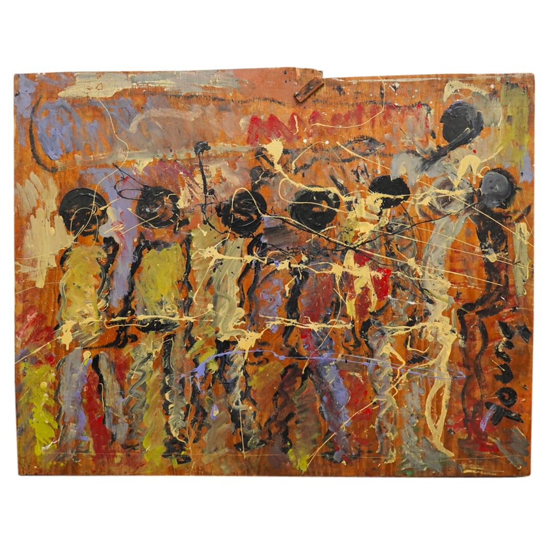 Purvis Young (American, 1943-2010) Mixed Media Painting (1 of 8)