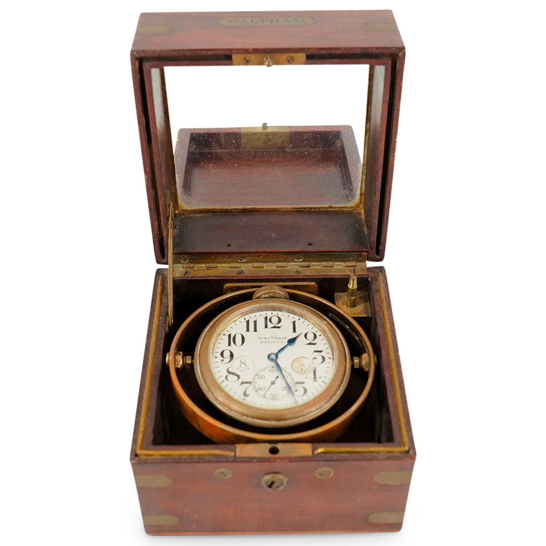 Waltham Watch Co. Nautical Chronometer Ships Clock