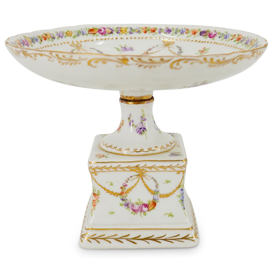Dresden Porcelain Footed Compote Dish (1 of 8)