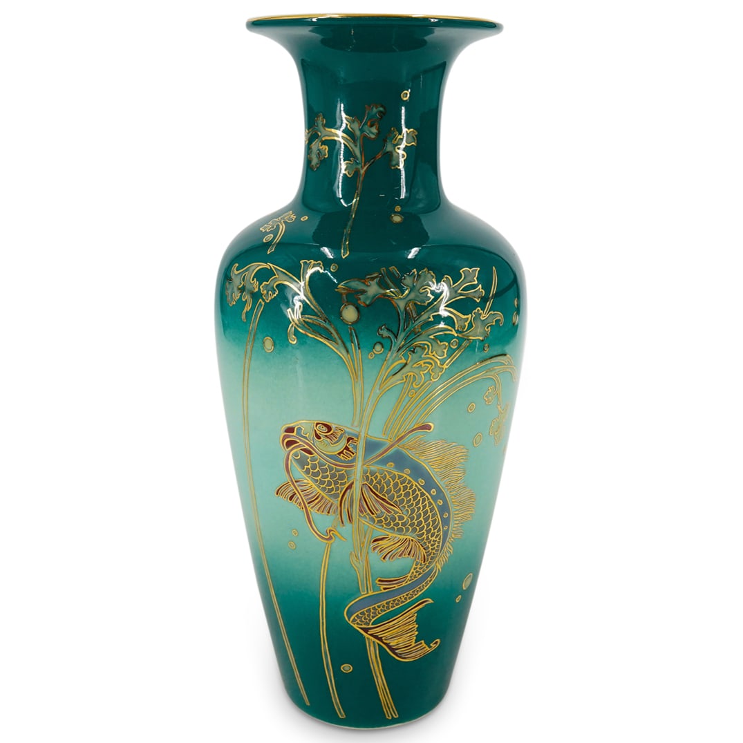 Zsolnay Porcelain Koi Vase (1 of 9)