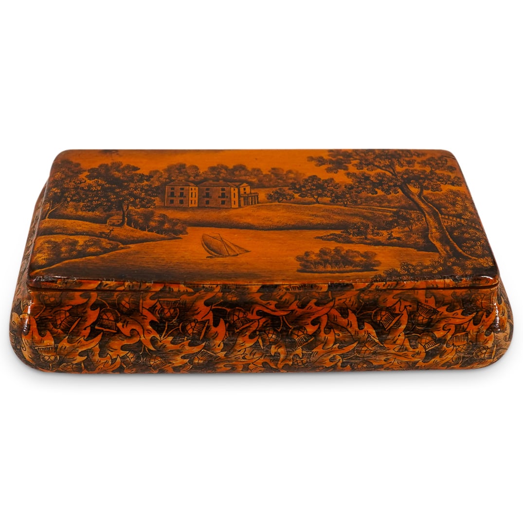 Early 19th C. Mauchline Ware Sycamore Snuff Box (1 of 6)