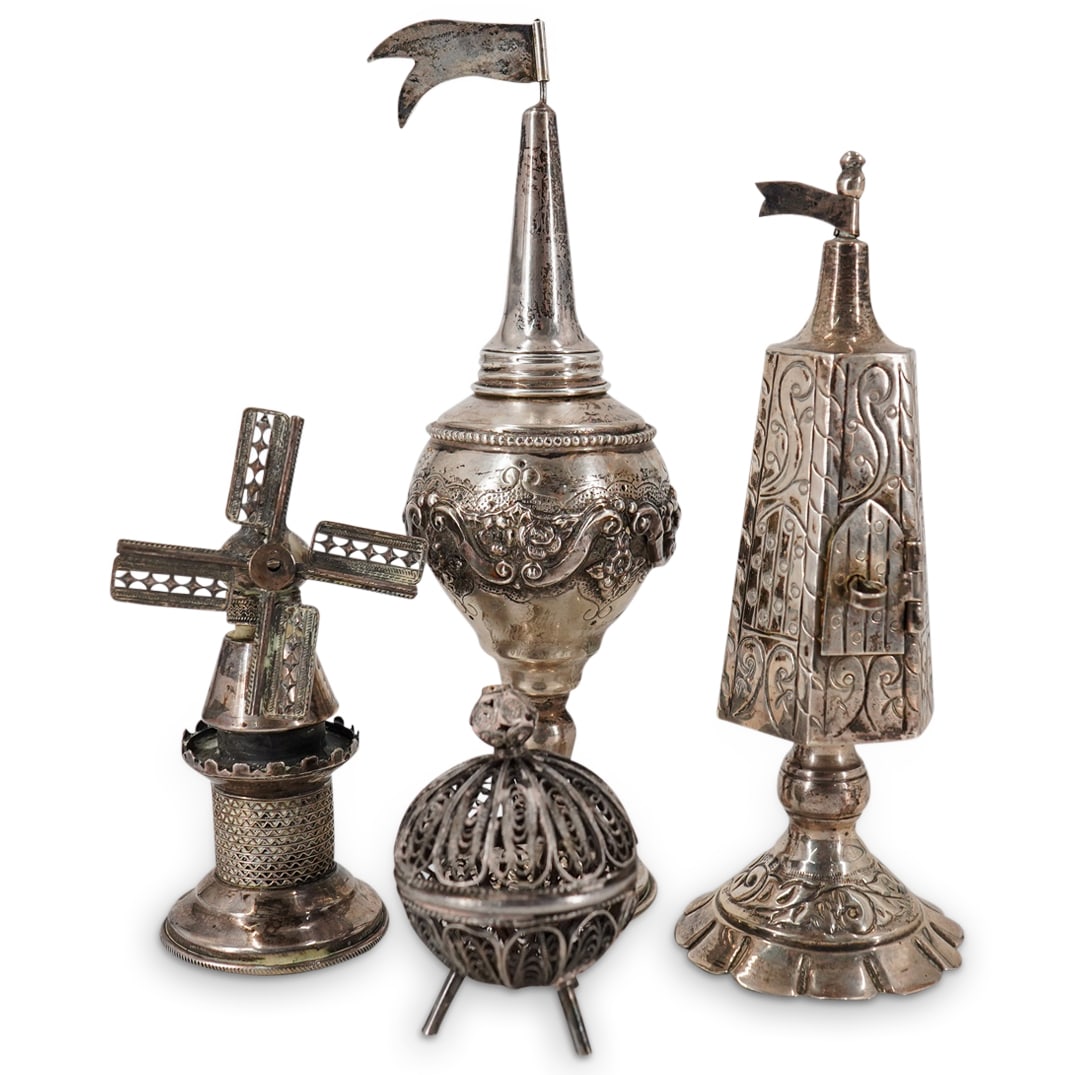 (4 Pc) Sterling Silver Assorted Spice Towers Grouping (1 of 20)