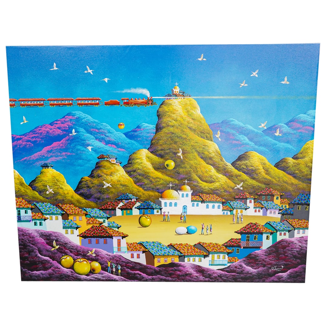 David Chuquimarca (Ecuadorian) Acrylic On Canvas (1 of 14)