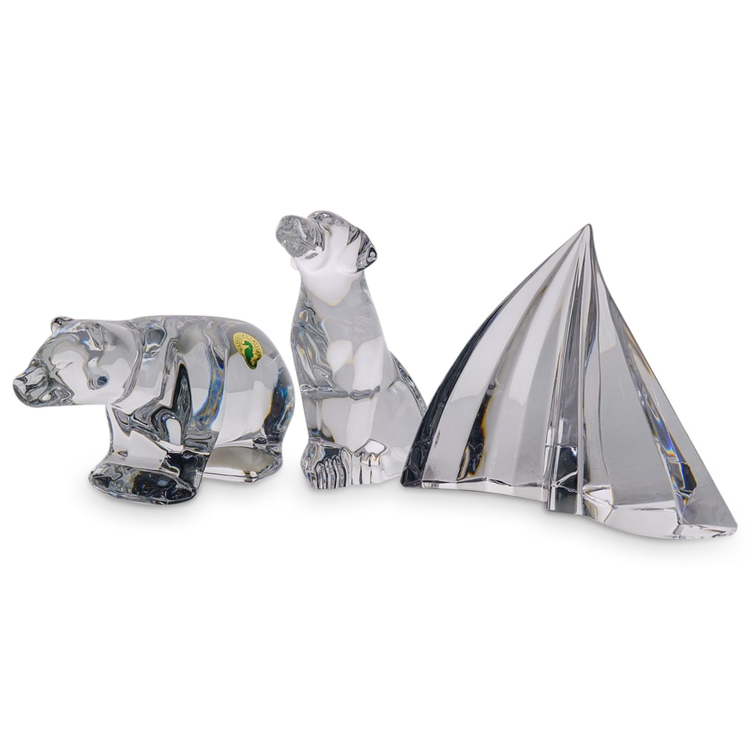 (3 Pc) Steuben and Waterford Crystal Glass Animal (1 of 20)
