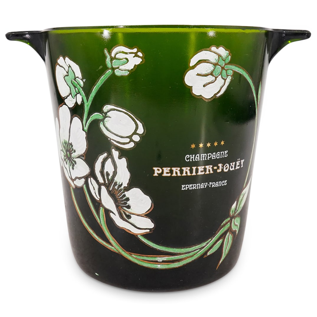 French Perrier-Jouet Enameled Glass Champagne Ice Bucket (1 of 9)