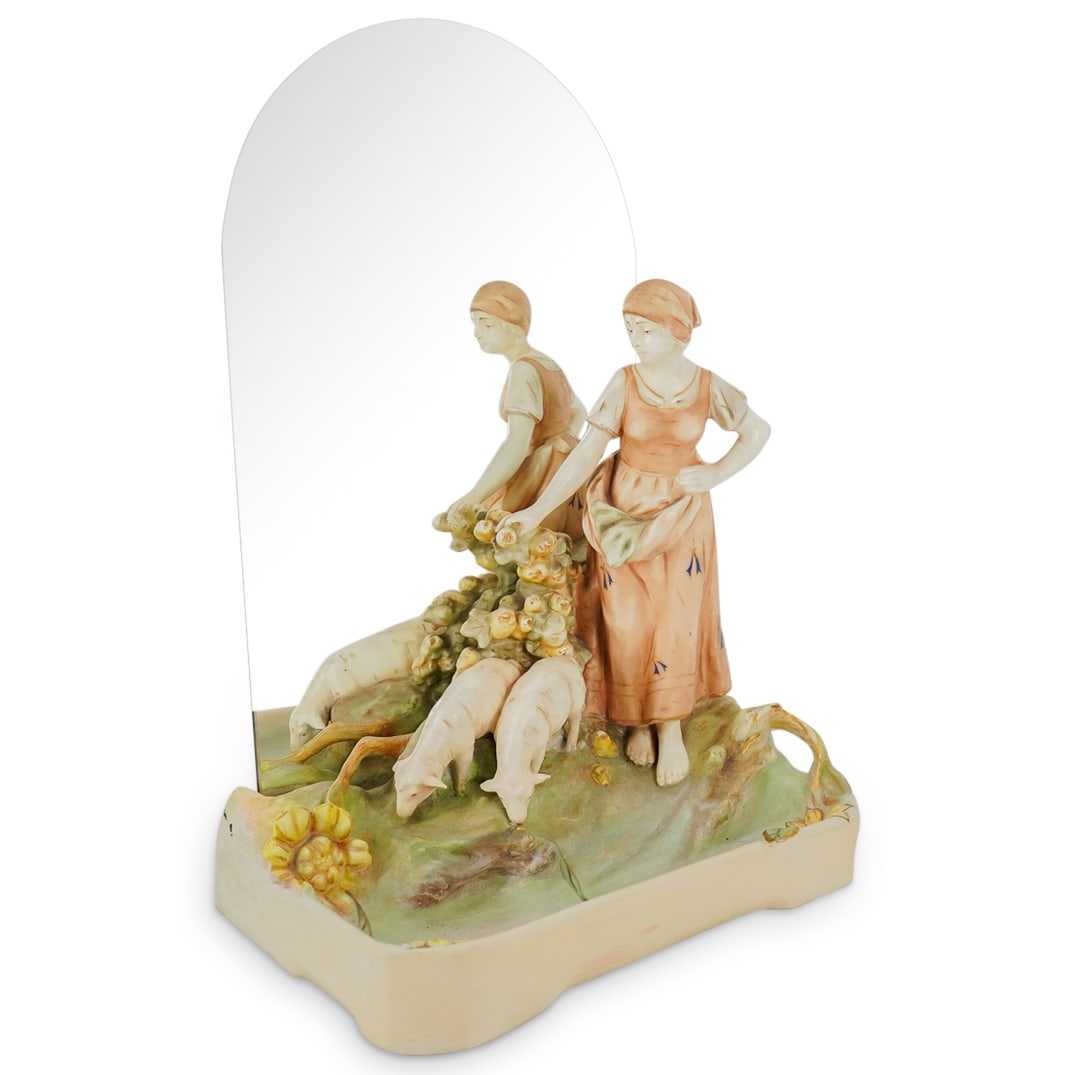 Porcelain Shepherdess Vanity Mirror (1 of 13)