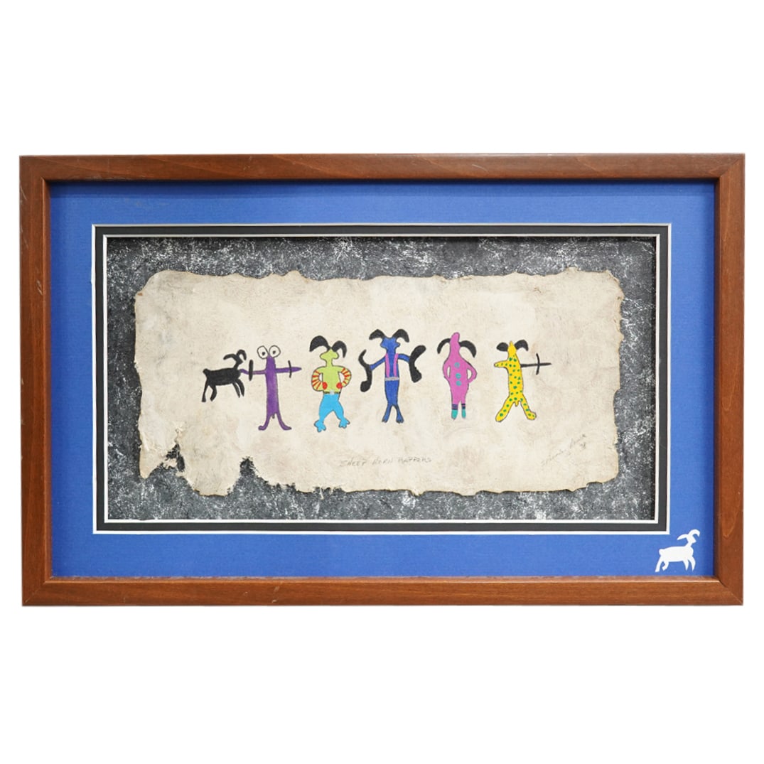 Kathleen Shelton (XX C.) "Sheep Horn Rappers" MIxed Media (1 of 11)