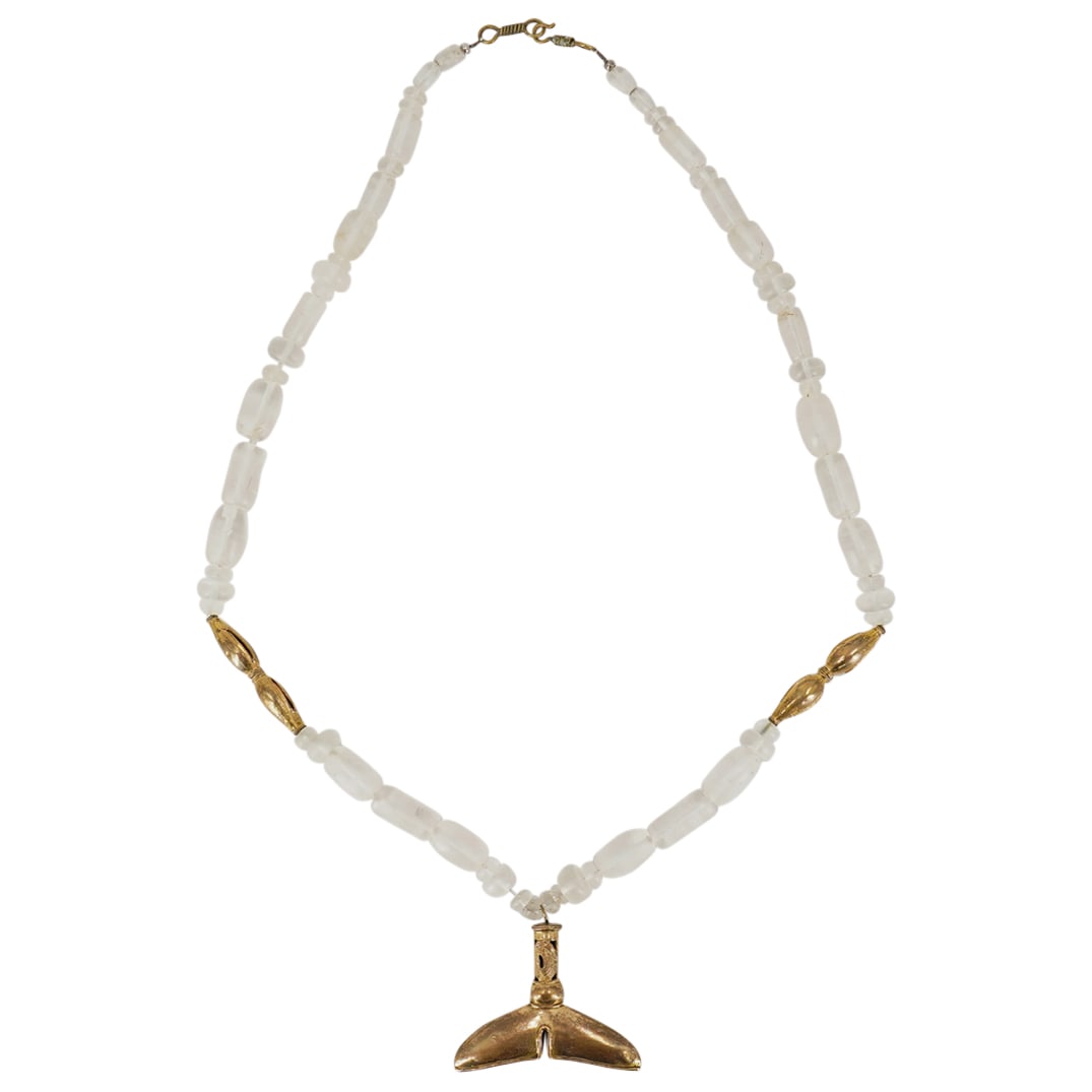 Pre-Columbian Tumbaga And Rock Crystal Necklace (1 of 15)