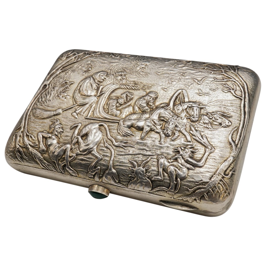 Russian Silver Cigarette Case (Baba Yaga) (1 of 17)