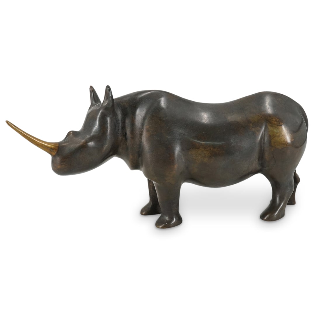 Loet Vanderveen (Dutch, 1921-2015) Bronze Rhinoceros (1 of 9)