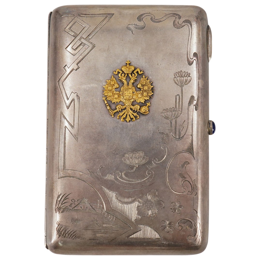 Antique Russian Silver & Gold Cigarette Case (1 of 10)