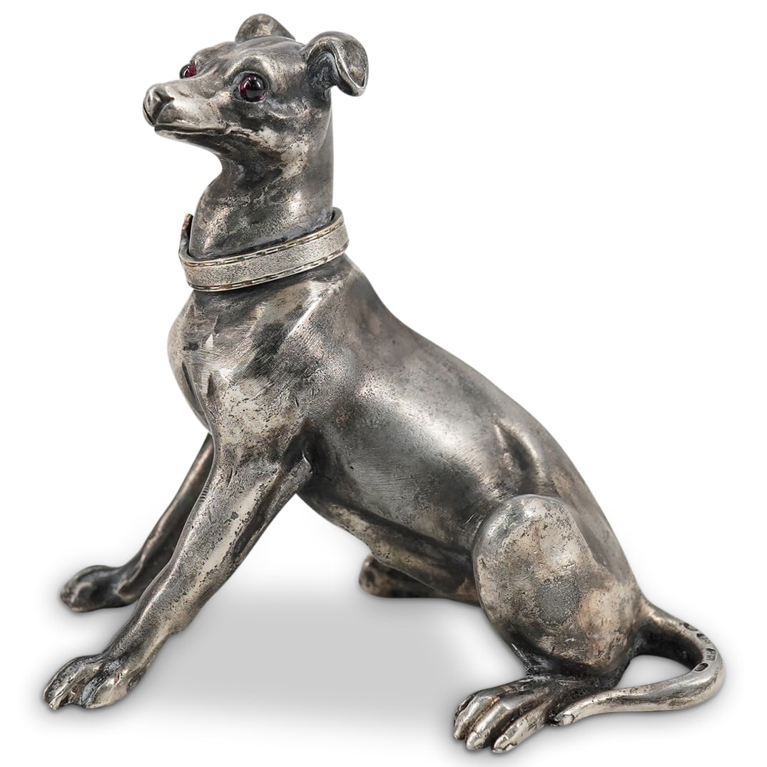 Faberge Style Russian Silver Dog (1 of 11)