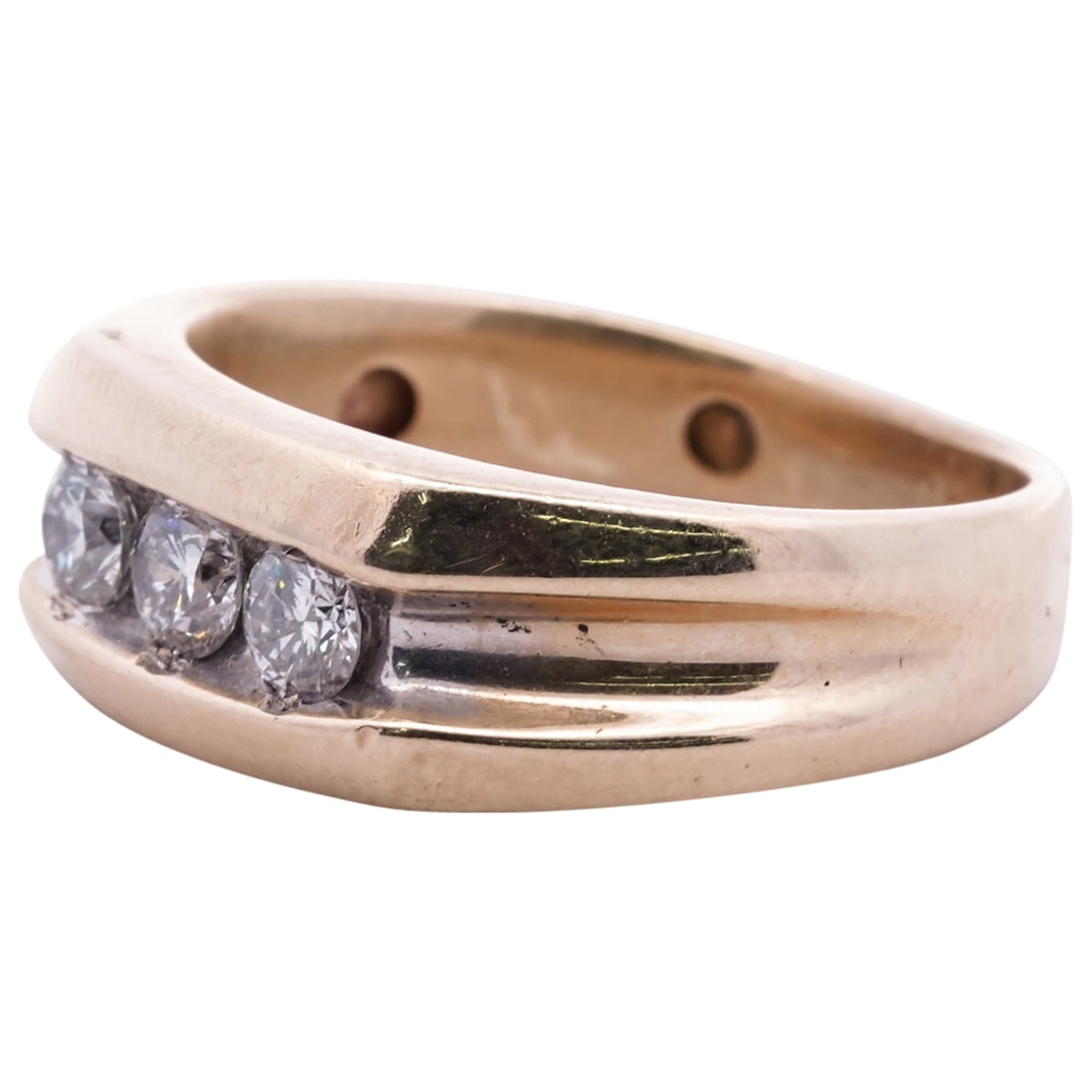 14k Two Tone Gold and Diamond Ring (1 of 6)