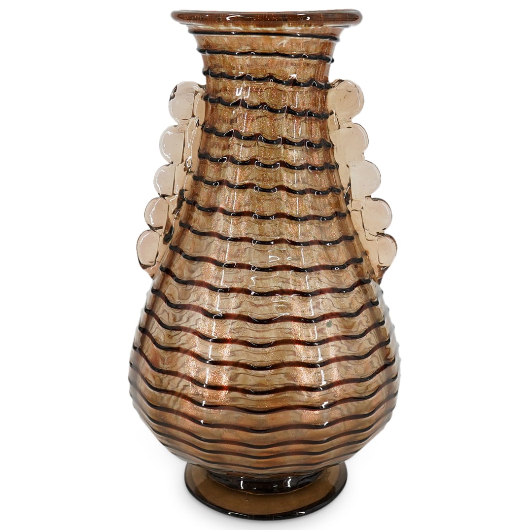 Barovier Aventurina Murano Blown Glass Vase (1 of 10)