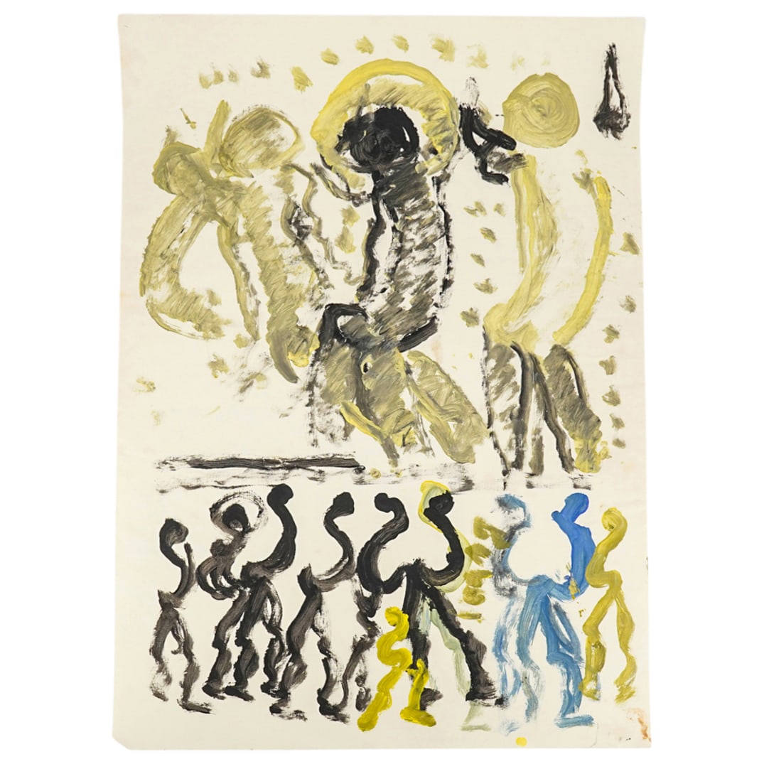 Purvis Young (American, 1943) Acrylic On Paper (1 of 11)