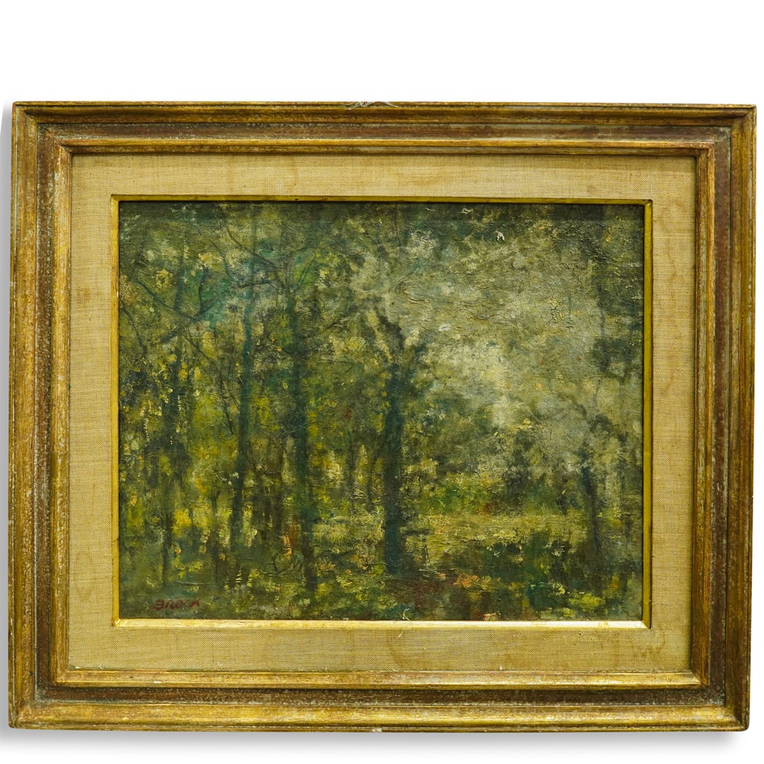 Guy Brock (French, 1887-1952) Woodland Landscape Oil On Canvas (1 of 8)