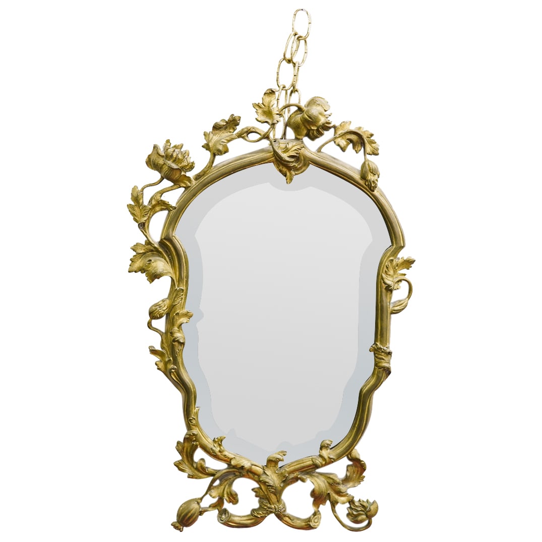 Antique French Gilt Bronze Framed Mirror (1 of 16)