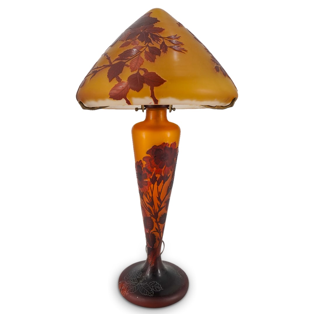 After Emile Galle Cameo Glass Table Lamp (1 of 20)