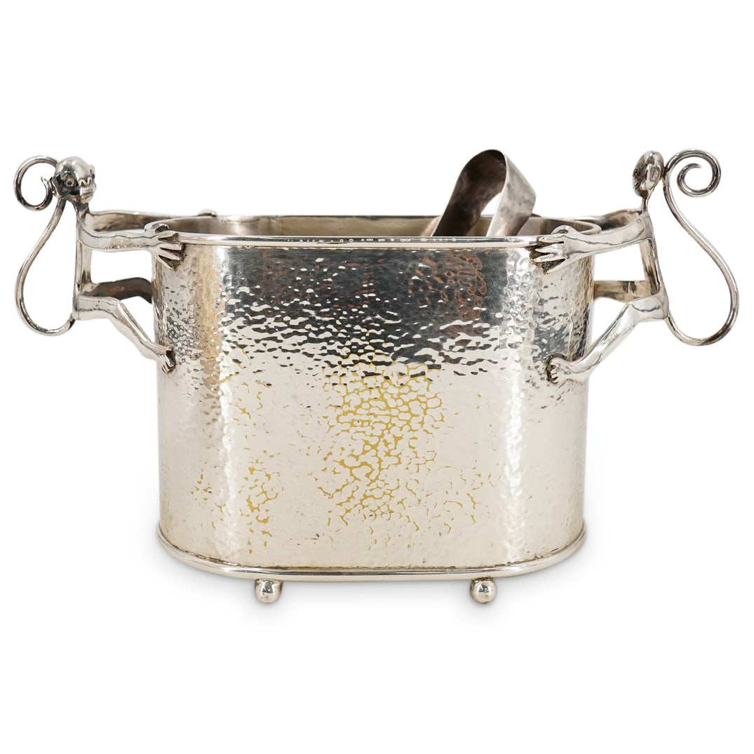 Emilia Castillo Silver Plated Monkey Ice Bucket W/ Tongs (1 of 16)