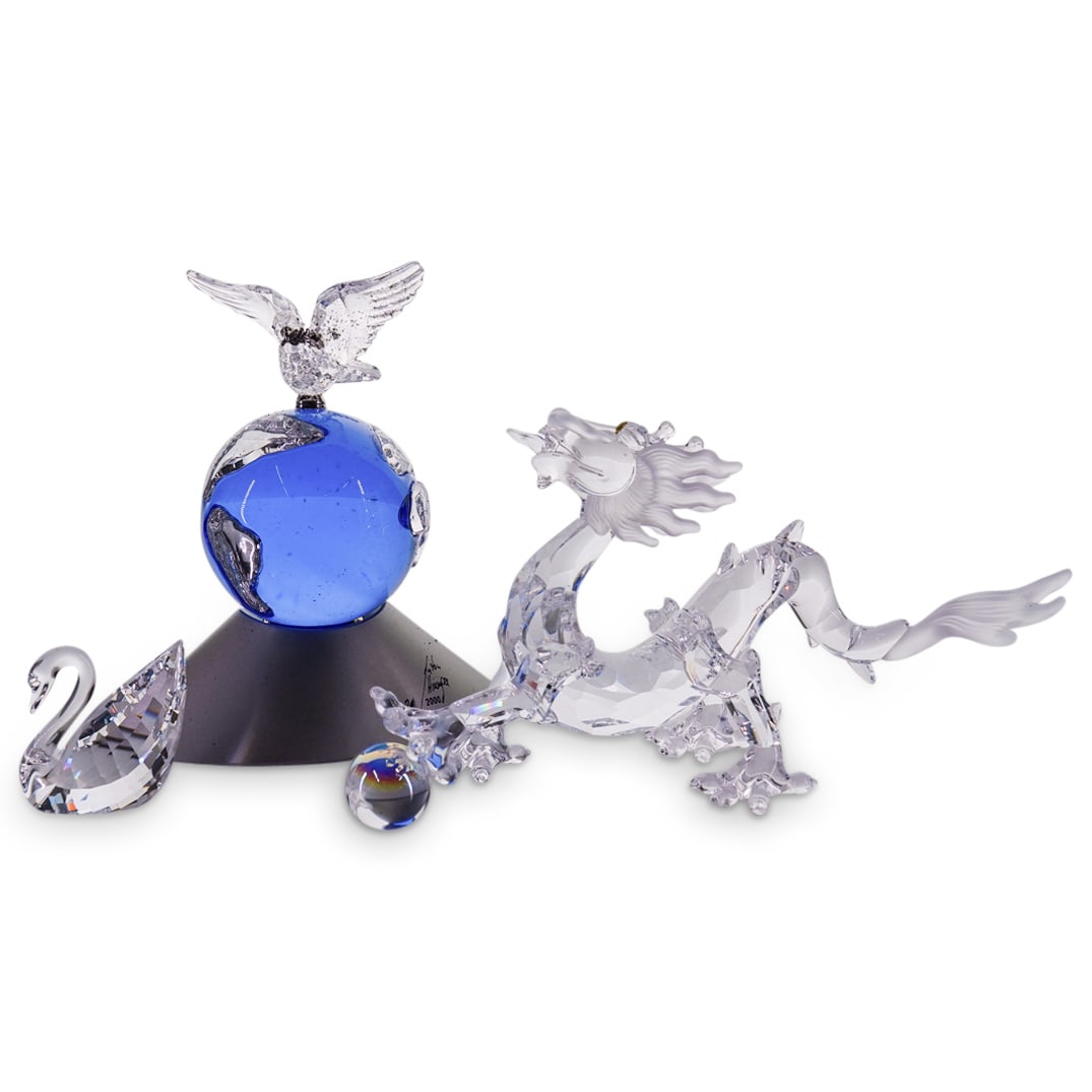 (3 Pc) Swarovski Crystal Sculptures (1 of 20)
