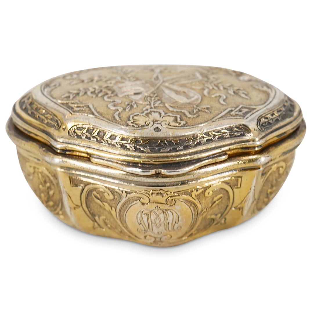 Antique French 800 Silver Vermeil Snuff Box (1 of 10)
