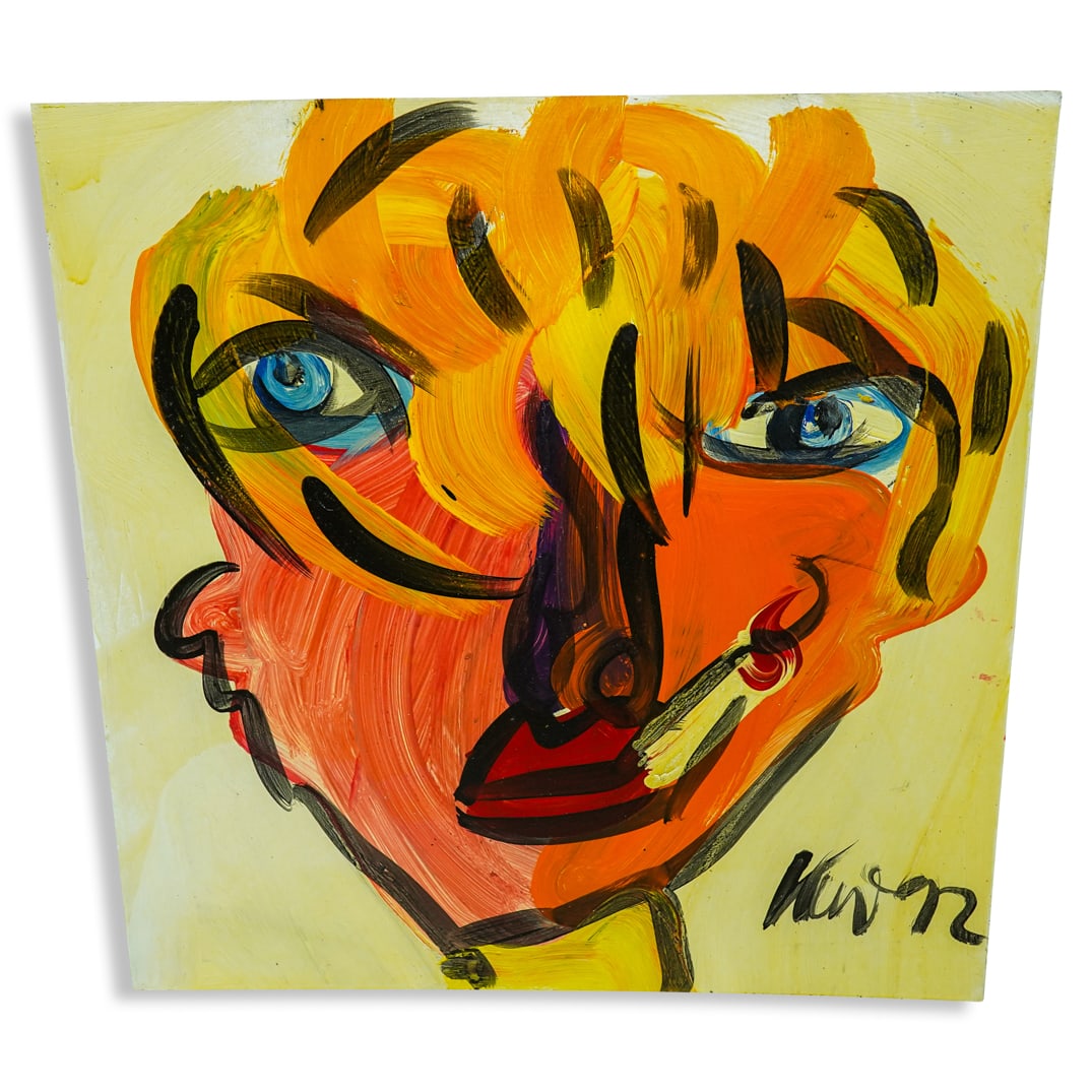 Peter Keil (Polish, B. 1942) Blonde Portrait Oil On Board (1 of 8)