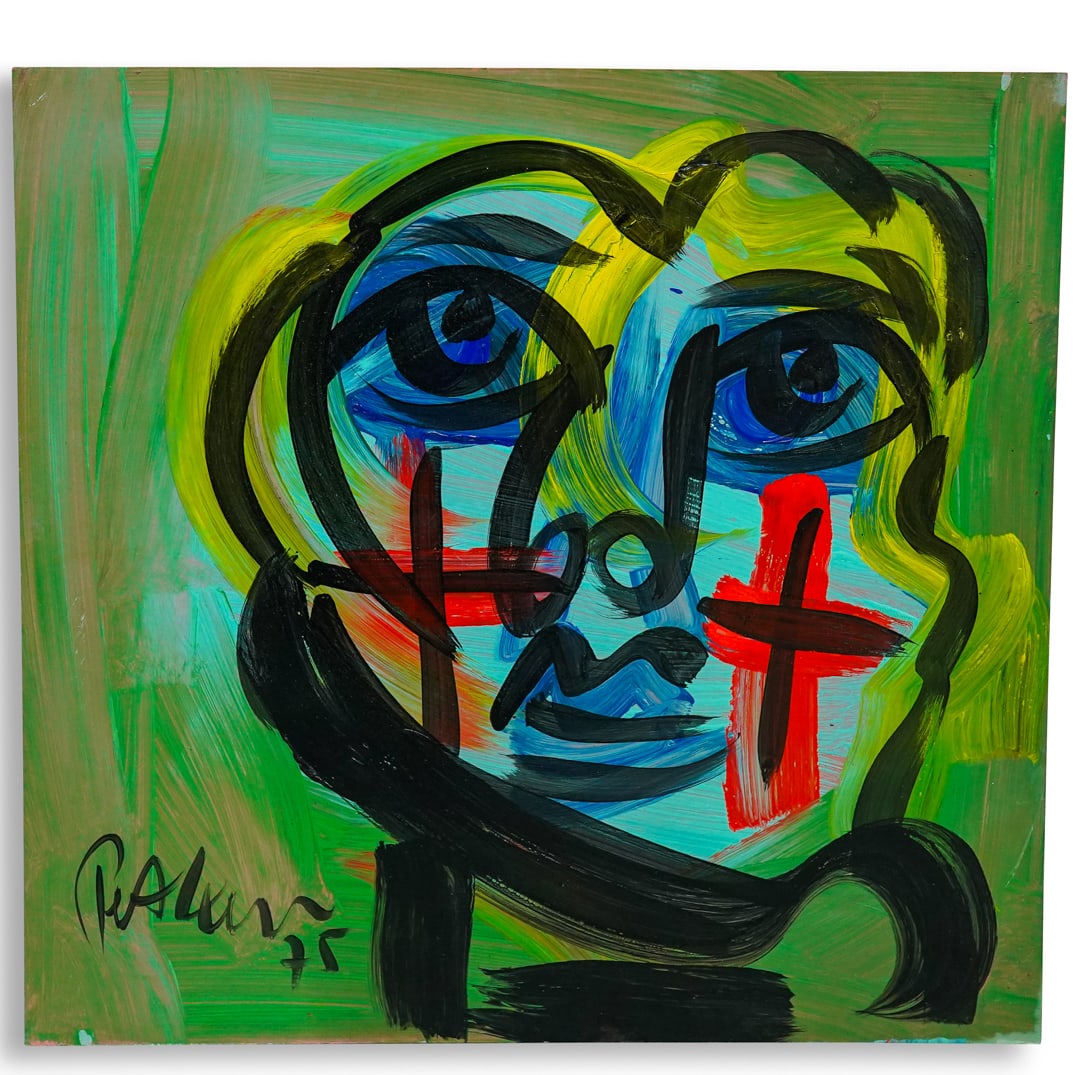 Peter Keil (Polish, B. 1942) "Red Cross" Oil On Board (1 of 10)