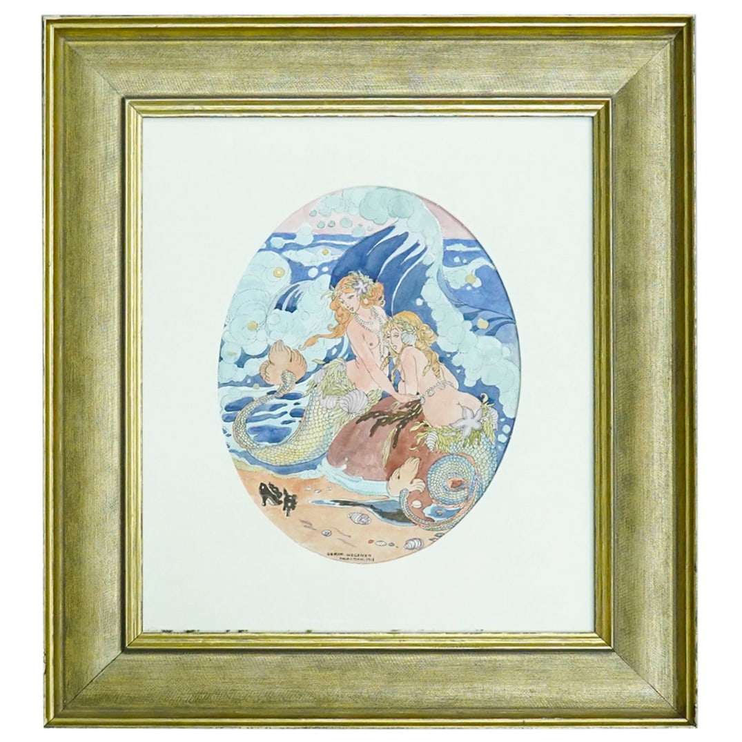 Gerda Wegener (Danish, 1886) Framed Watercolor (1 of 9)