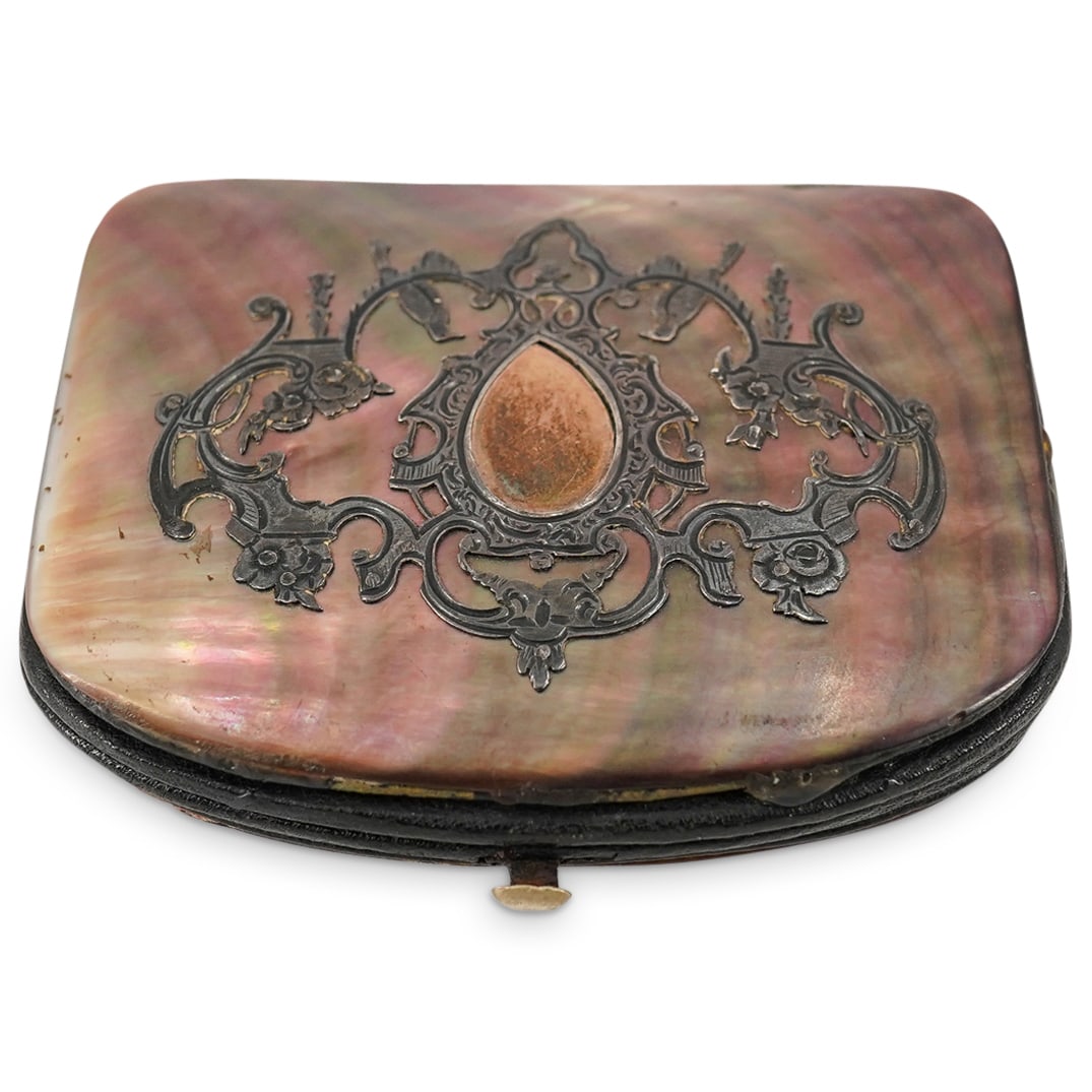 Antique Edwardian Silver Mounted MOP Wallet (1 of 8)