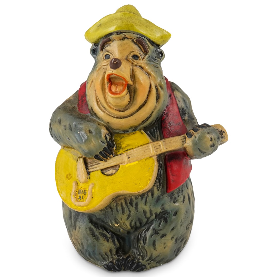 Vintage Walt Disney Productions Country Bear Big Al Figurine: DESCRIPTION: (Disneyland, 1970s) Walt Disney Productions Country Bear Jamboree Big Al Figurine. With a polychrome painted finish. Marked Walt Disney Productions on the underside. CIRCA: 1970s ORIGIN: 