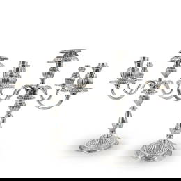 Pair Of Camusso Sterling Silver Candelabras