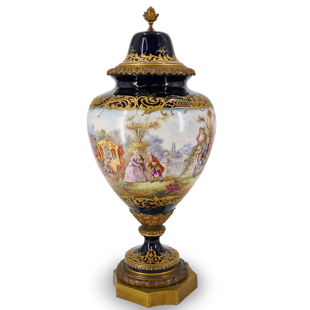 Large 18th Cent. Sevres Porcelain & Bronze Urn (1 of 20)