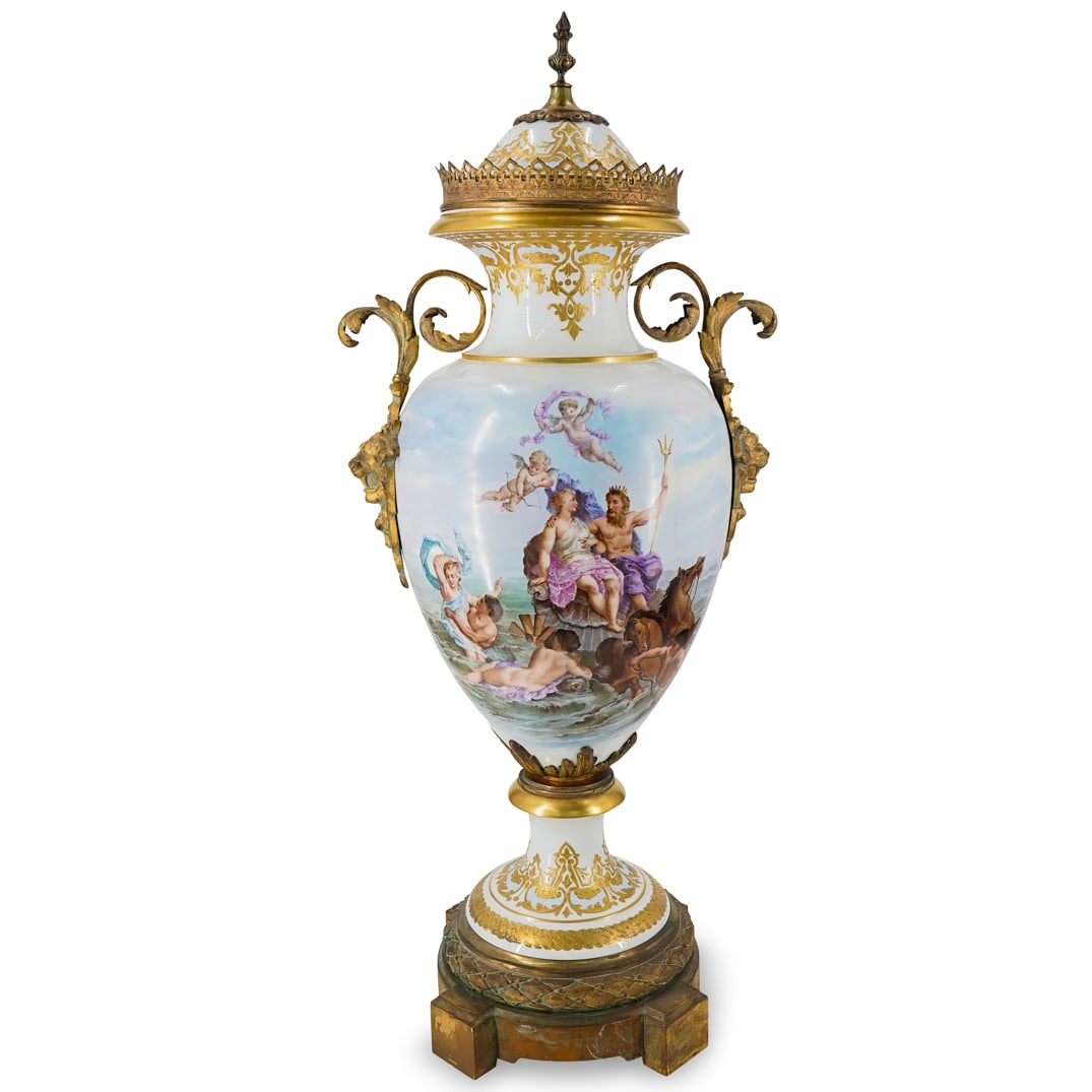 19th Century French Sevres Palace Porcelain & Gilt Bronze Urn (1 of 20)