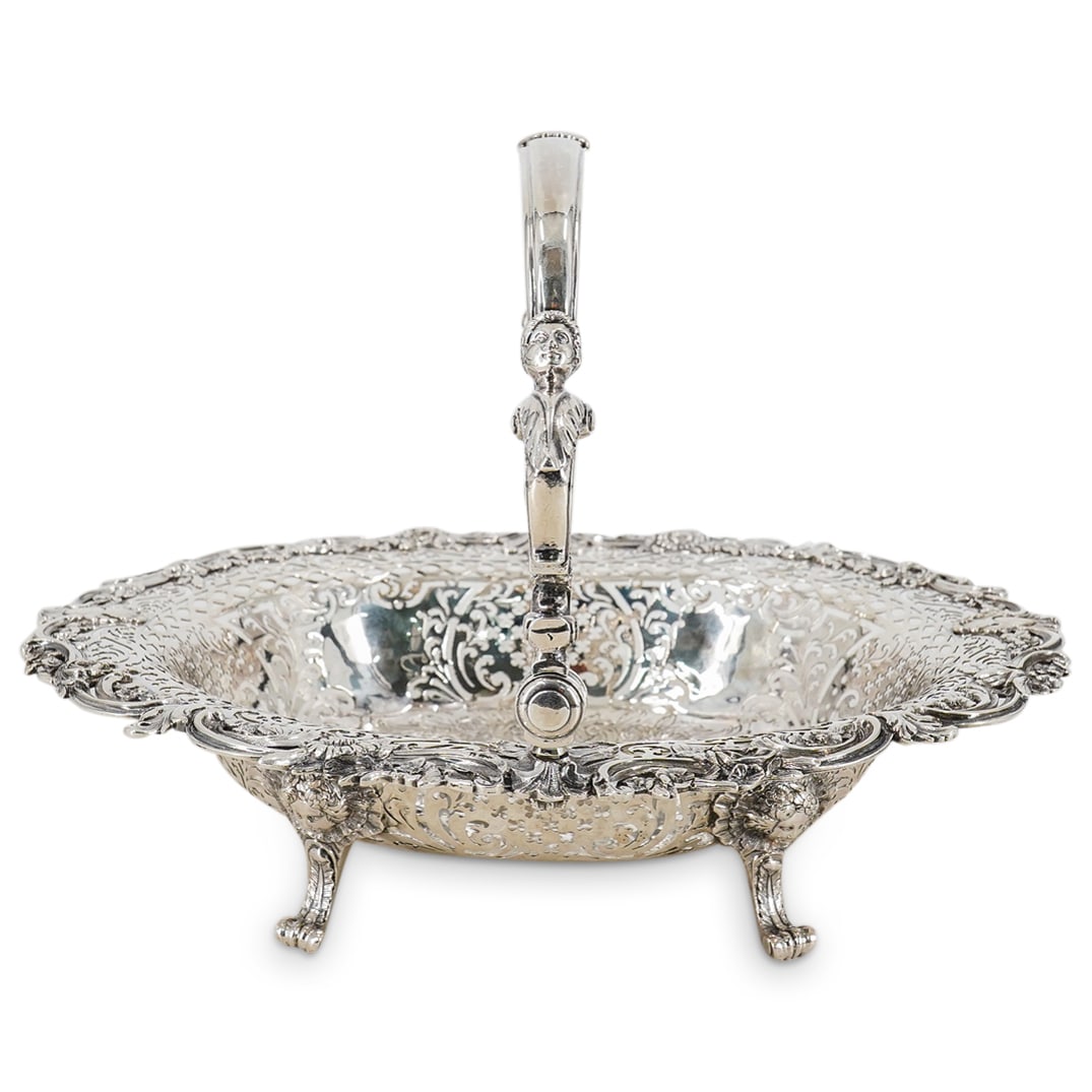 George II Sterling Silver Cake Basket (1 of 16)