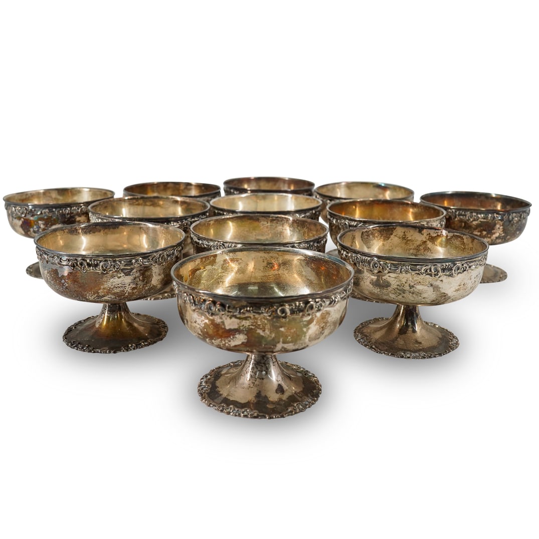(12 Pc) Camusso Sterling Silver Sherbet Cups (1 of 10)