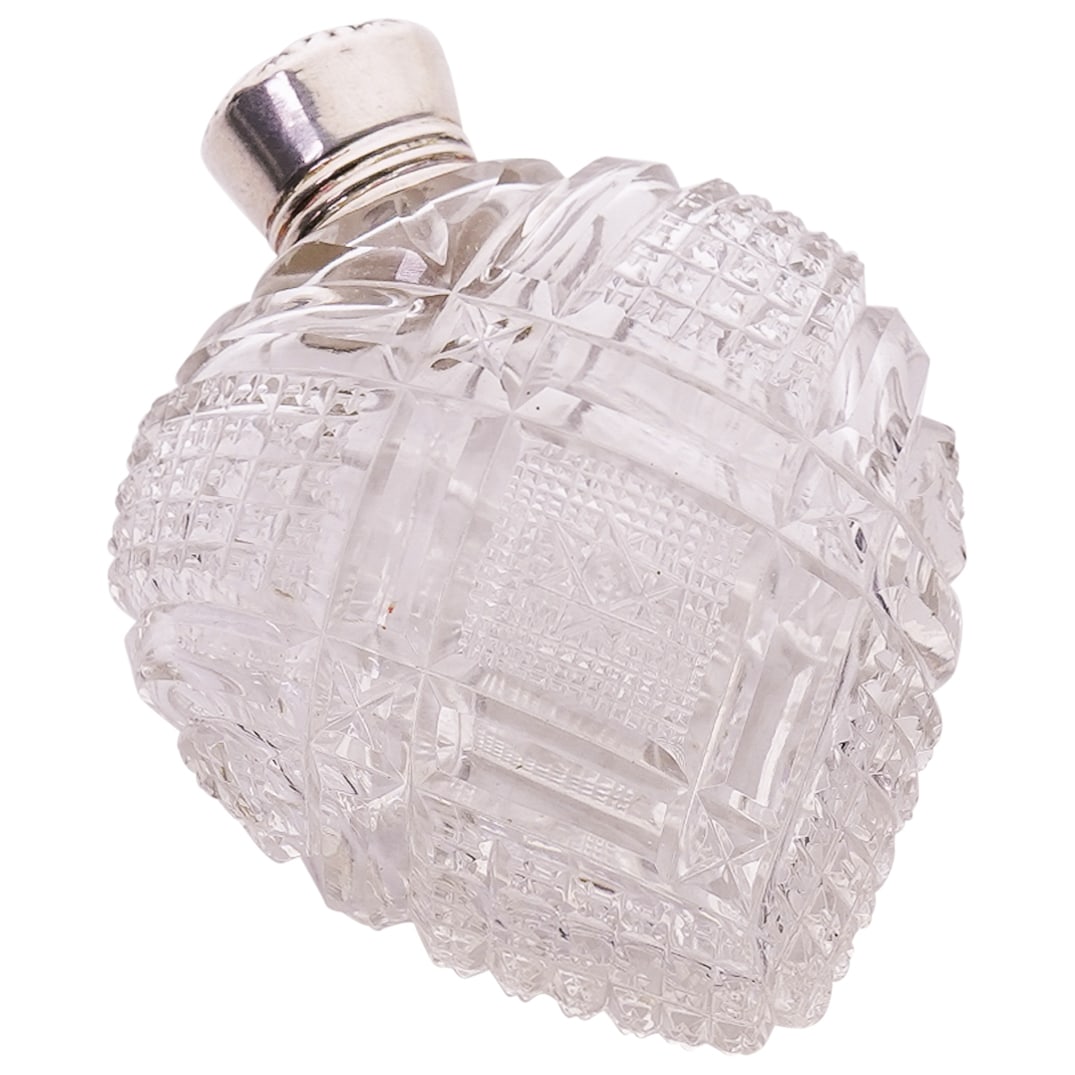 Antique Unger Brothers Sterling Silver And Cut Glass Perfume Bottle (1 of 7)