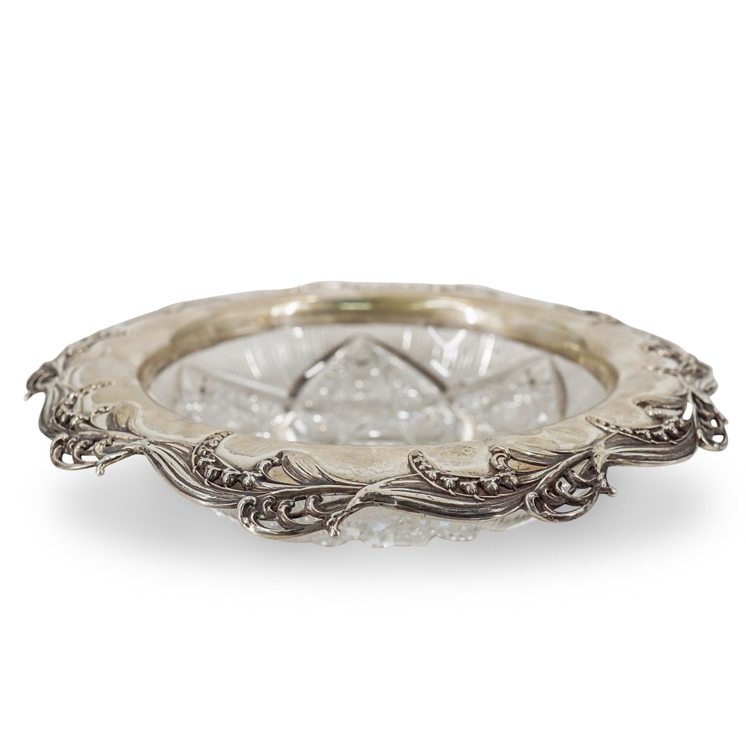 Tiffany & Co. Sterling Silver & Cut Glass Candy Bowl (1 of 6)