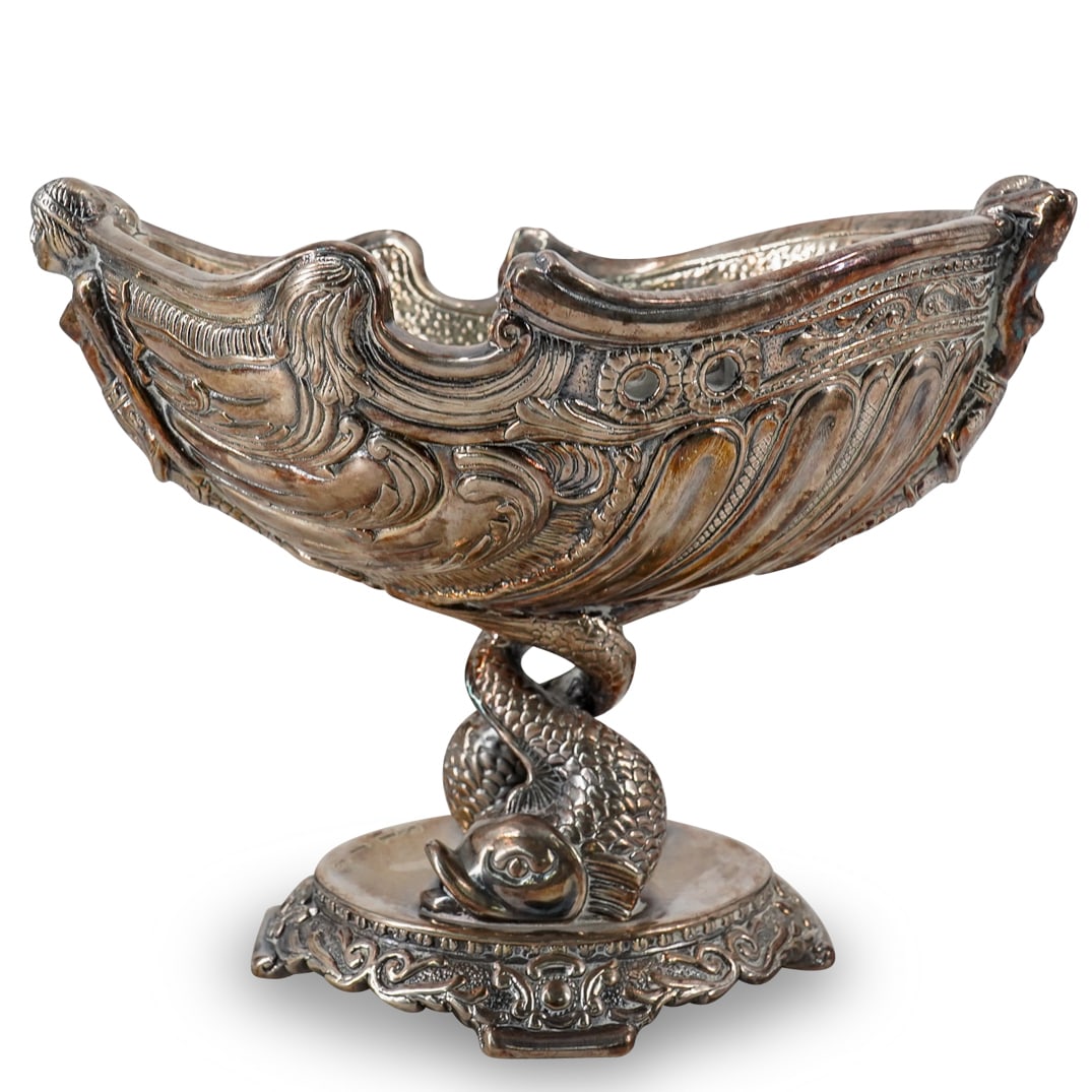 Italian Brumal Sterling Silver Figural Dolphin Footed Compote Dish (1 of 10)