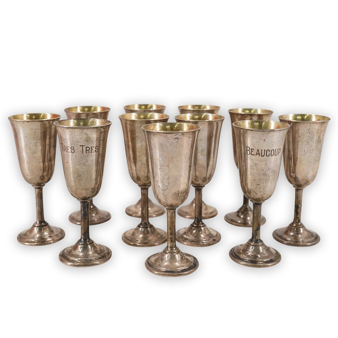 (11 Pc) International Silver Co Sterling Cordials (1 of 14)