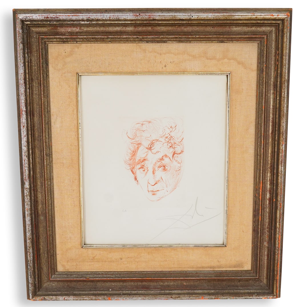 Salvador Dali Portrait Etching On Paper (1 of 7)