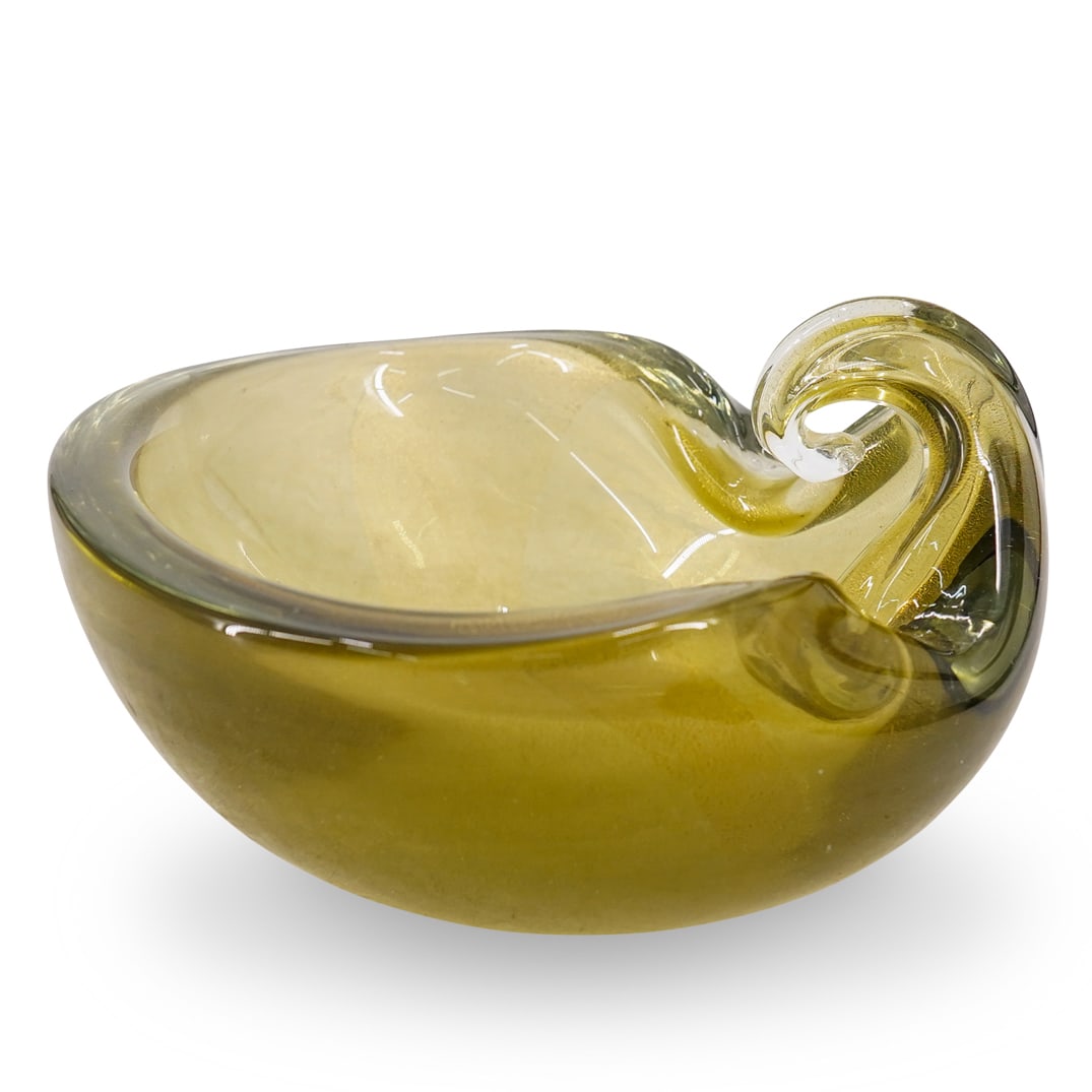 Vintage Murano Glass Gold Flake Ashtray (1 of 7)